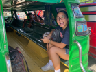 My friend Max and I were the first ones to get into a "jeepney" at a terminal