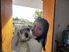 Her puppy, Chispa!