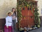 Valentina and I in front of her house the day of a parade in town. She was in traditional dress this day!