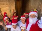 Some of the kids at one of the town chocolatadas with Santa Claus