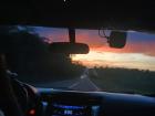 Sunset view from my host parent's car 