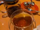 Black tea with sugar and milk from a cafe