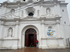 This large Catholic church sits in the center of town. Beautiful!
