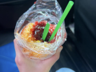 A hot day treat: the granizada. It's like a giant snow cone!
