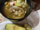 Caldo de Pata (cow feet soup) that my host grandmother made, a delicious and traditional Guatemalan soup