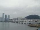 This is a picture of Busan. Busan is right next to the Pacific Ocean.
