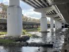 Here is a popular pedestrian underpass where people like to walk and there is a stream running through the middle. It's pretty cool actually.