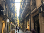 Streets of the Gothic Quarter in Barcelona
