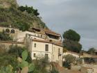 Prickly pear cacti on hillside in Sicily, Italy