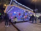 A ride for children at the Christmas market