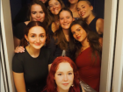 The rest of the girls in the program and I at dinner