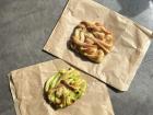 Two delicious cardamom bun's from a danish bakery called: Lagkagehuset