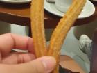 Churros can either be looped like the picture or straight!