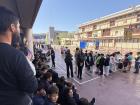The celebration of Teacher's Day in the courtyard at the elementary school where I work