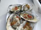 Oysters that were prepared straight from the sea in Galacia