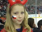 Me rocking the Czech flag at a Devils hockey game 