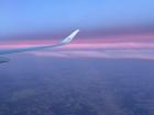 The beautiful sunset while on the plane to Florence