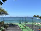 Tennis court by the ocean in Leblon