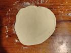 The dough has to be rolled out into a circle