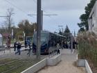 The tram to leave my university campus