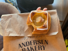 A Danish pastry (Spandauer) from a local bakery