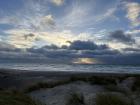 The sunrise at the northernmost tip of Denmark (Skagen) where two seas meet