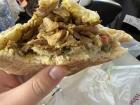 This is a sandwich called shawarma. Have you ever had it?