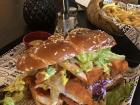Delicious and crunchy "schnitzel" on "challah" bread