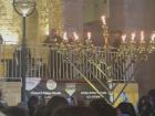 The street was filled with people singing and with lit candles! 