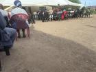 This is a photo of a Botswanan prayer service