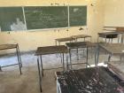 Photo of a typical classroom at Swaneng—they still use chalk boards, though they do also have some white boards in some classrooms