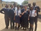 This is a photo of me with some students—you can see some parts of their school uniform in this photo