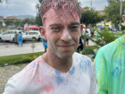 My buddy covered in paint during carnival!