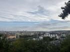 View of the city of Prague from a Cafe at the top of a hill