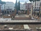 Ancient ruins in the middle of the city where Julius Caesar was once believed to have fallen