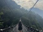 This is a hanging bridge in Xiao Wulai that was very fun to walk across!
