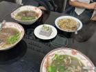 Beef noodle soup with intestines for dinner