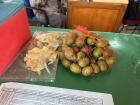(Left) One kind of "kerupak", the fried rice-flour chips I talked about. (Right) "Buah matoa", a fruit from the island of Papua