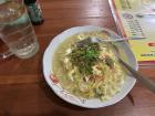 "Mie ayam" (a noodle soup with chicken) - my favorite dish so far!