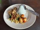 "Nasi unggu" (purple rice) - a special meal that I was given for my birthday and which represents the support communities give for us and our success