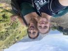 My friend and I on a hike 