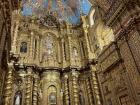The inside of the Basilica and Convent of San Francisco, featuring Baroque architecture