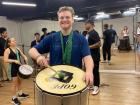 Una clase de percusión de la samba
