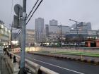Rainy street view of Korea, taken while walking to the mall with friends