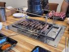 Dinner and a show, these lamb skewers rotate automatically over a charcoal fire, it was one of the best meals I had with classmates
