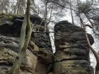 Natural rock formations in Bohemia Switzerland National Park.