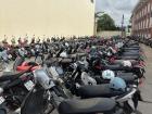 Look at all the bikes! So many students ride bicycles and electric bikes to school