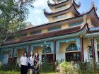 Exploring a peaceful pagoda in Cao Lãnh with friends who are also teaching English in Vietnam