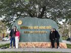 This is my school! I pass this big rock with the University’s name every day. When my friends came to visit, I was excited to show them my life in Thanh Hóa.