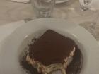 Tiramisu for dessert, it looked so delicious that I took a bite before I even remembered to take a photo